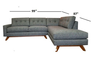 Venice 2pc Sectional Right Facing 99"W x 87"L
