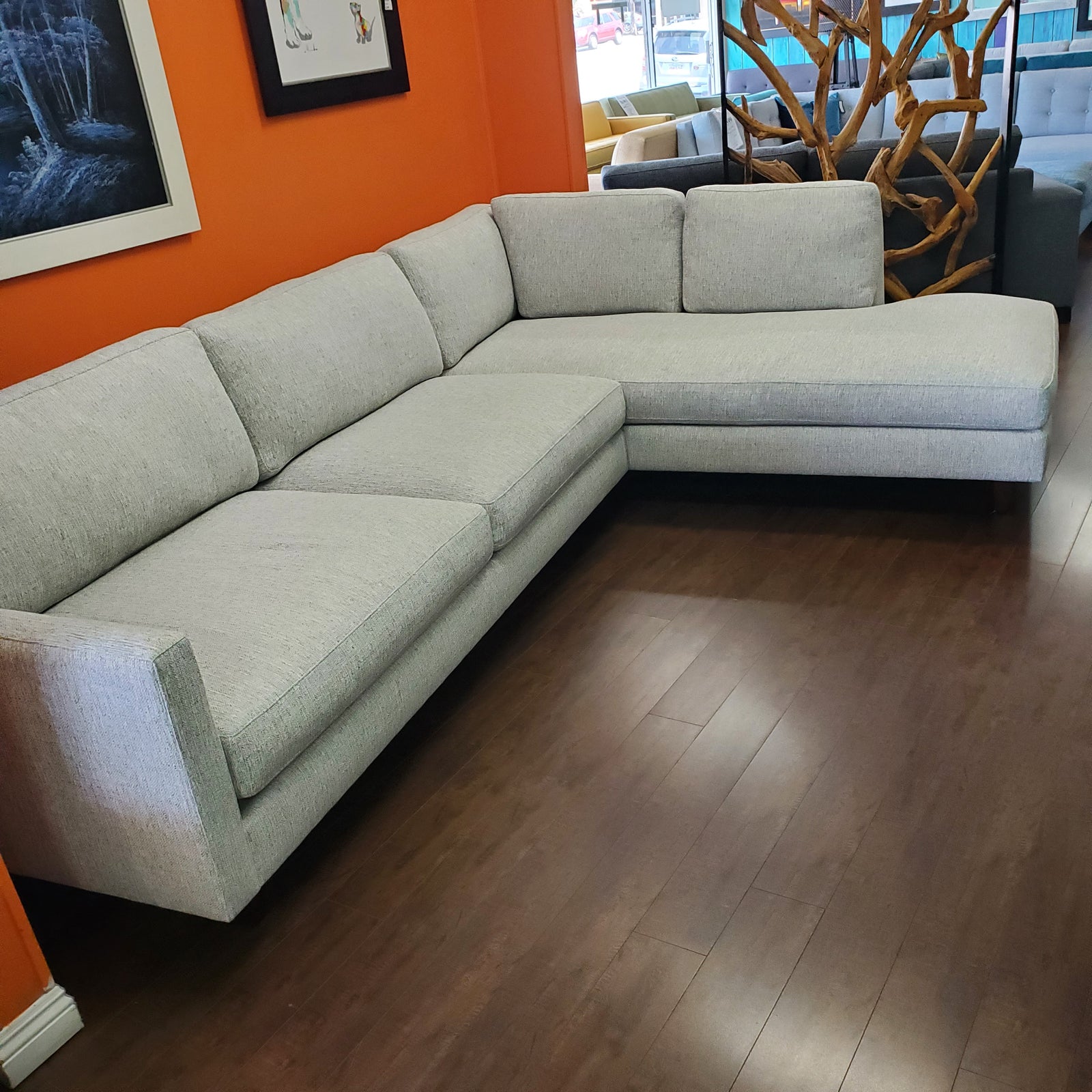 Down Wrapped 120" x 87" 2PC Pacific Sectional