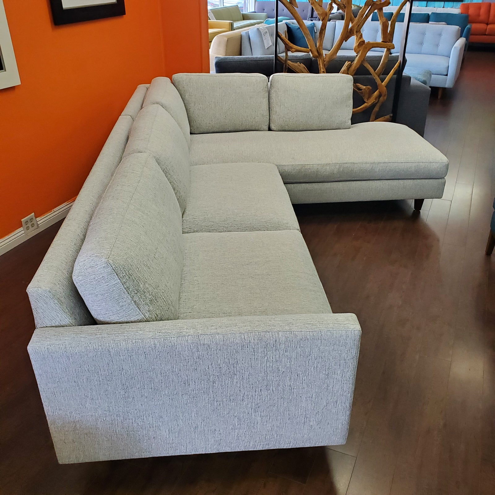 Down Wrapped 120" x 87" 2PC Pacific Sectional