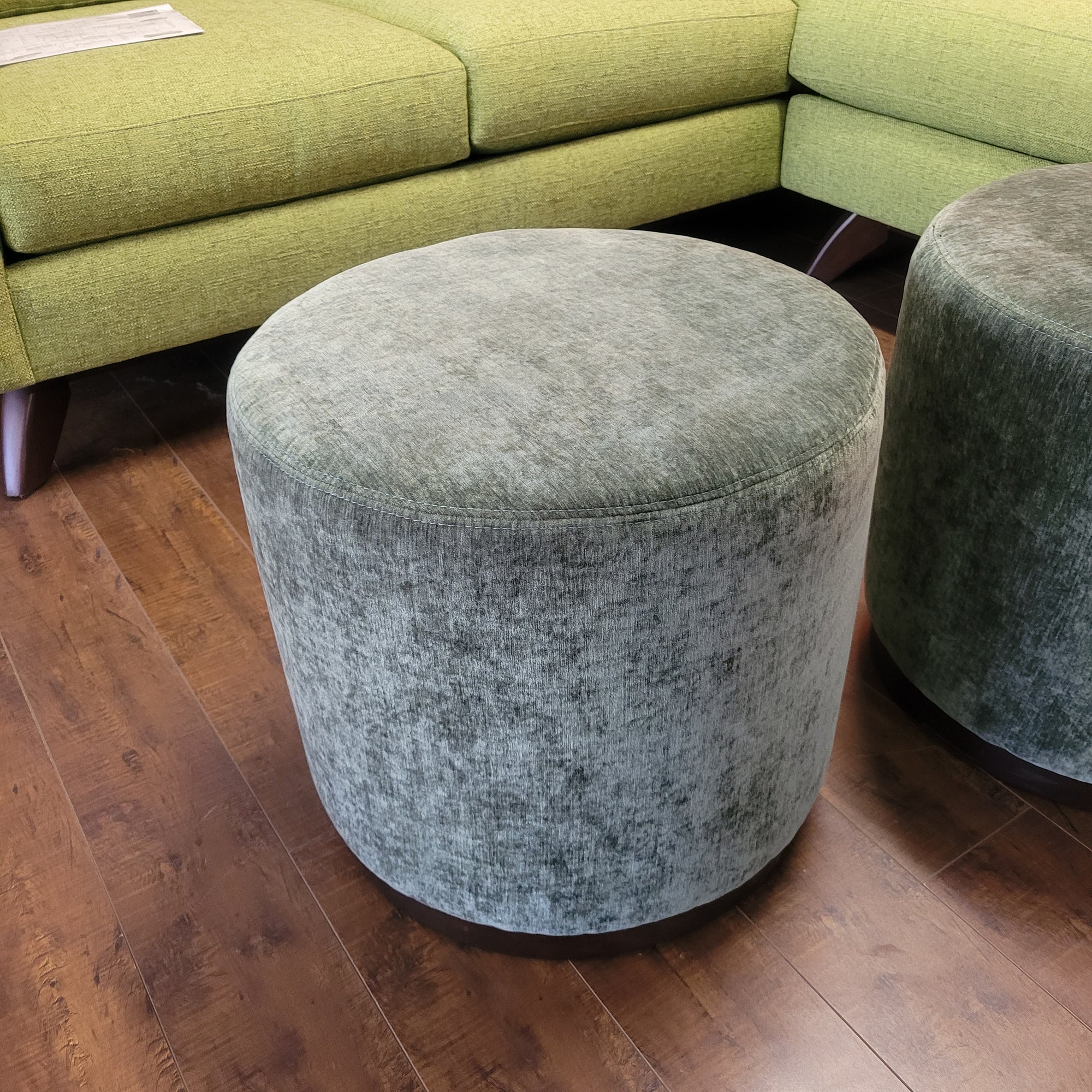 SET OF 2 Cordova Round Ottomans
