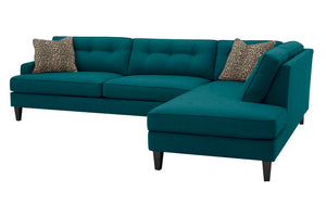 Olivia 2pc Sectional Right Facing 117"W x 85"L *Down Wrapped Seats