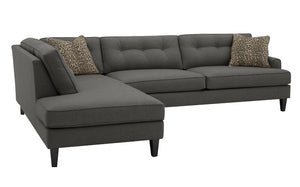 Olivia 2pc Sectional Left Facing 117"W x 85" *Down Wrapped Seats