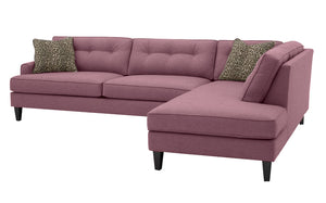 Olivia 2pc Sectional Right Facing 117"W x 85"L *Down Wrapped Seats