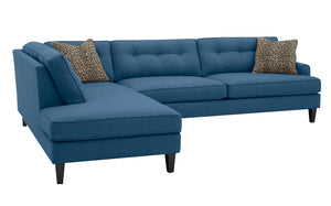 Olivia 2pc Sectional Left Facing 117"W x 85" *Down Wrapped Seats