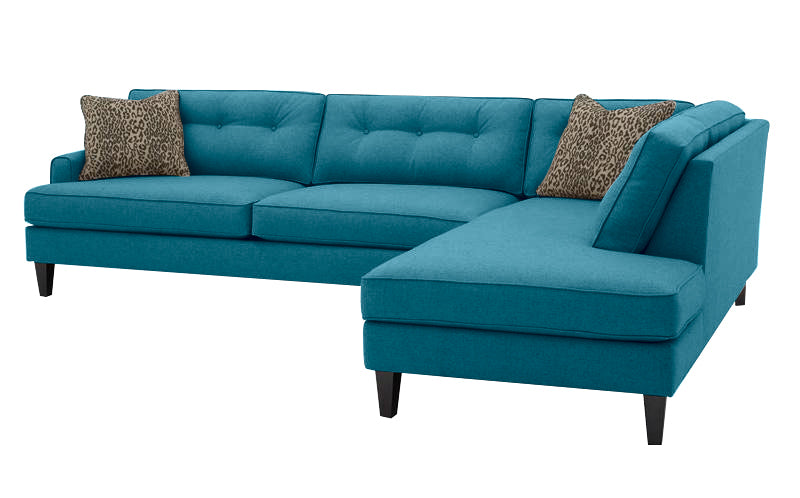 Olivia 2pc Sectional Right Facing 117"W x 85"L *Down Wrapped Seats
