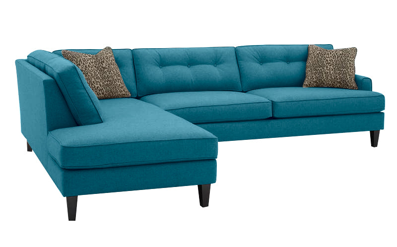 Olivia 2pc Sectional Left Facing 117"W x 85" *Down Wrapped Seats