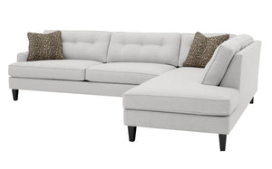 Olivia 2pc Sectional Right Facing 117"W x 85"L *Down Wrapped Seats