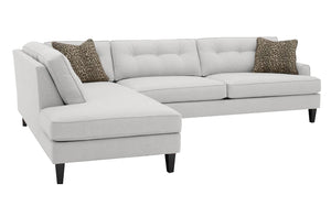Olivia 2pc Sectional Left Facing 117"W x 85" *Down Wrapped Seats