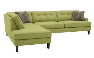 Olivia 2pc Sectional Left Facing 117"W x 85" *Down Wrapped Seats