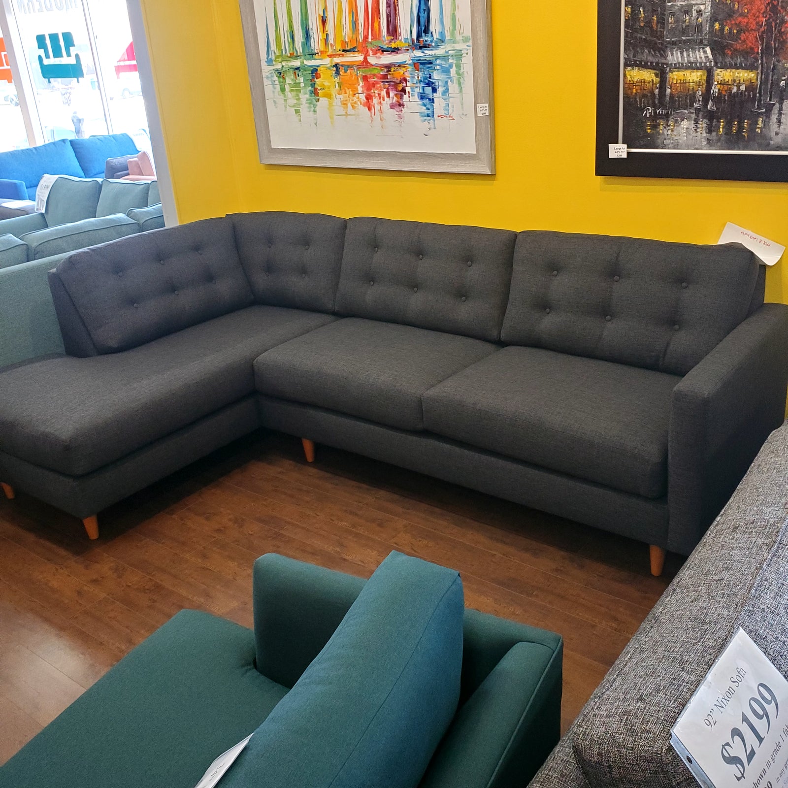 Floor Sample - 108" x 68" Elmwood 2pc Sectional