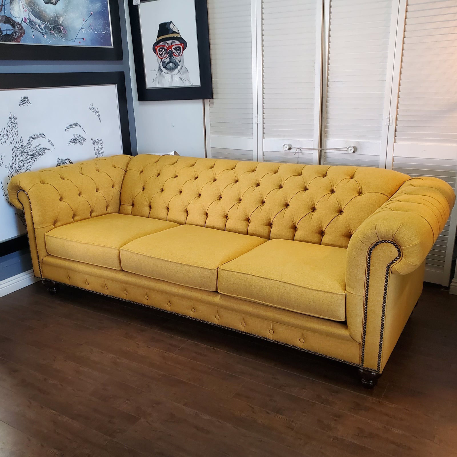 Floor Sample- 96" Chesterfield Sofa