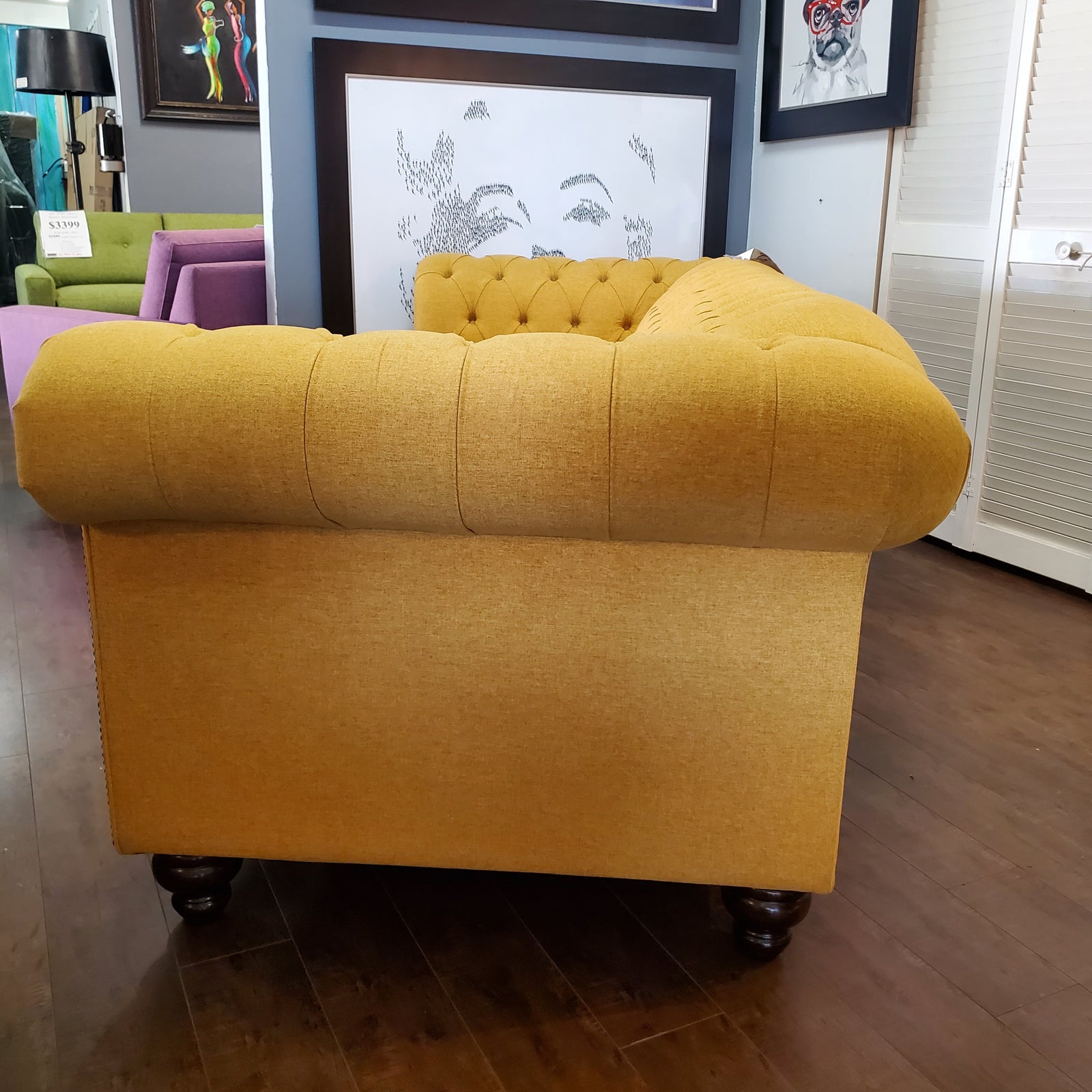 Floor Sample- 96" Chesterfield Sofa