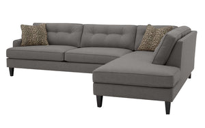 Olivia 2pc Sectional Right Facing 117"W x 85"L *Down Wrapped Seats