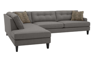 Olivia 2pc Sectional Left Facing 117"W x 85" *Down Wrapped Seats
