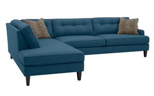Olivia 2pc Sectional Left Facing 117"W x 85" *Down Wrapped Seats