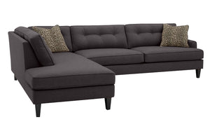 Olivia 2pc Sectional Left Facing 117"W x 85" *Down Wrapped Seats
