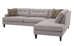 Olivia 2pc Sectional Right Facing 117"W x 85"L *Down Wrapped Seats