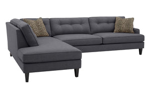 Olivia 2pc Sectional Left Facing 117"W x 85" *Down Wrapped Seats
