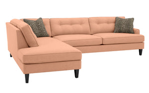 Olivia 2pc Sectional Left Facing 117"W x 85" *Down Wrapped Seats