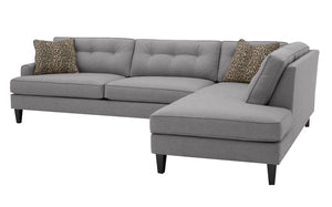Olivia 2pc Sectional Right Facing 117"W x 85"L *Down Wrapped Seats