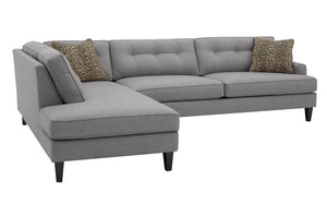 Olivia 2pc Sectional Left Facing 117"W x 85" *Down Wrapped Seats