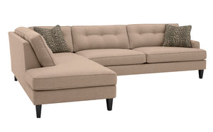 Olivia 2pc Sectional Left Facing 117"W x 85" *Down Wrapped Seats