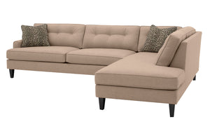 Olivia 2pc Sectional Right Facing 117"W x 85"L *Down Wrapped Seats