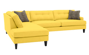 Olivia 2pc Sectional Left Facing 117"W x 85" *Down Wrapped Seats