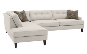 Olivia 2pc Sectional Left Facing 117"W x 85" *Down Wrapped Seats