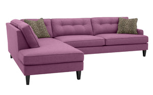 Olivia 2pc Sectional Left Facing 117"W x 85" *Down Wrapped Seats