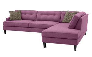 Olivia 2pc Sectional Right Facing 117"W x 85"L *Down Wrapped Seats