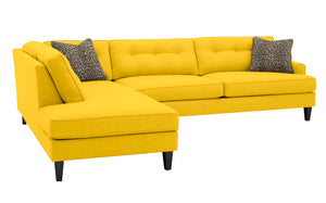 Olivia 2pc Sectional Left Facing 117"W x 85" *Down Wrapped Seats