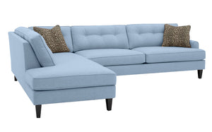 Olivia 2pc Sectional Left Facing 117"W x 85" *Down Wrapped Seats