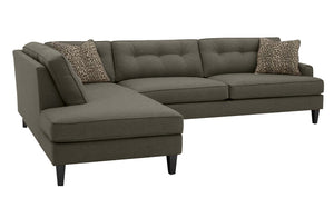 Olivia 2pc Sectional Left Facing 117"W x 85" *Down Wrapped Seats