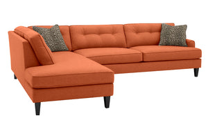 Olivia 2pc Sectional Left Facing 117"W x 85" *Down Wrapped Seats