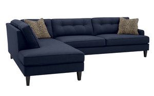Olivia 2pc Sectional Left Facing 117"W x 85" *Down Wrapped Seats