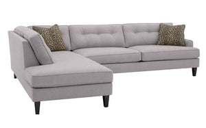 Olivia 2pc Sectional Left Facing 117"W x 85" *Down Wrapped Seats