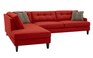 Olivia 2pc Sectional Left Facing 117"W x 85" *Down Wrapped Seats