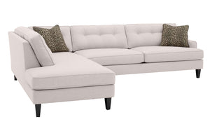 Olivia 2pc Sectional Left Facing 117"W x 85" *Down Wrapped Seats