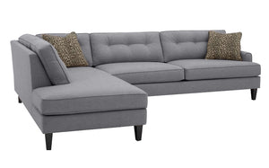 Olivia 2pc Sectional Left Facing 117"W x 85" *Down Wrapped Seats