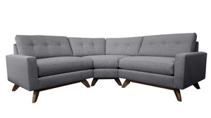 Venice 3pc Curved Sectional 86"W x 86"L