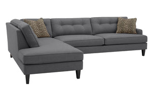 Olivia 2pc Sectional Left Facing 117"W x 85" *Down Wrapped Seats