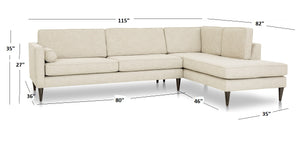 Madison 2PC Sectional Right Facing 115" x 82"