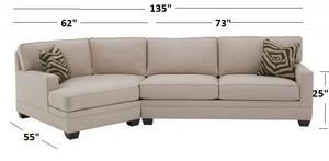 Loft 2PC Sectional Left Facing 135"