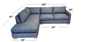 Nova Sectional Left Facing 103"W x 87"L