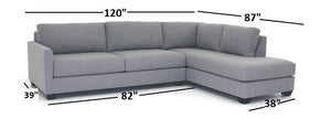 Nova Sectional Right Facing 120"W x 87"L