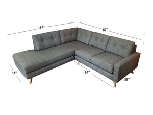 Venice 2pc Sectional Left Facing 87"W x 87"L