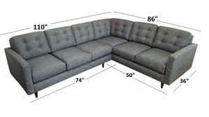 Elmwood 2pc Sectional Left Facing 110"W x 86"L