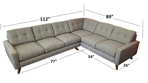 Venice 2pc Sectional Left Facing 112"W x 89"L